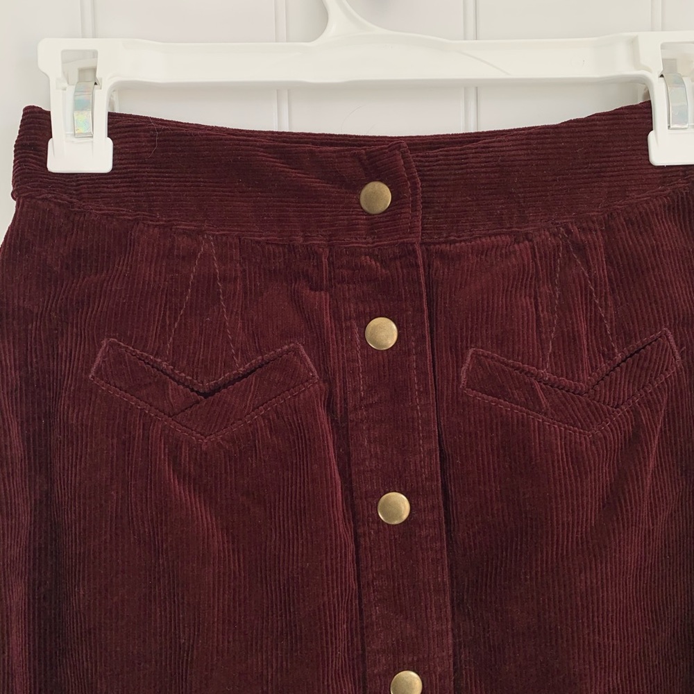 Anthro Holding Horses Button Front Cord Skirt - Picture 4 of 6
